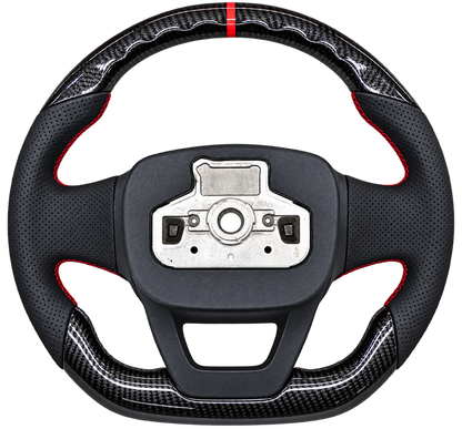 Carbon fiber finish steering wheel for Mahindra Thar interior