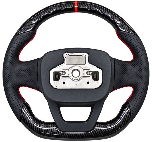 Carbon fiber finish steering wheel for Mahindra Thar interior