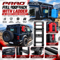 PRAD Full Roof Rack with Ladder and Jerry Can Mount installed on Mahindra Thar 3-Door