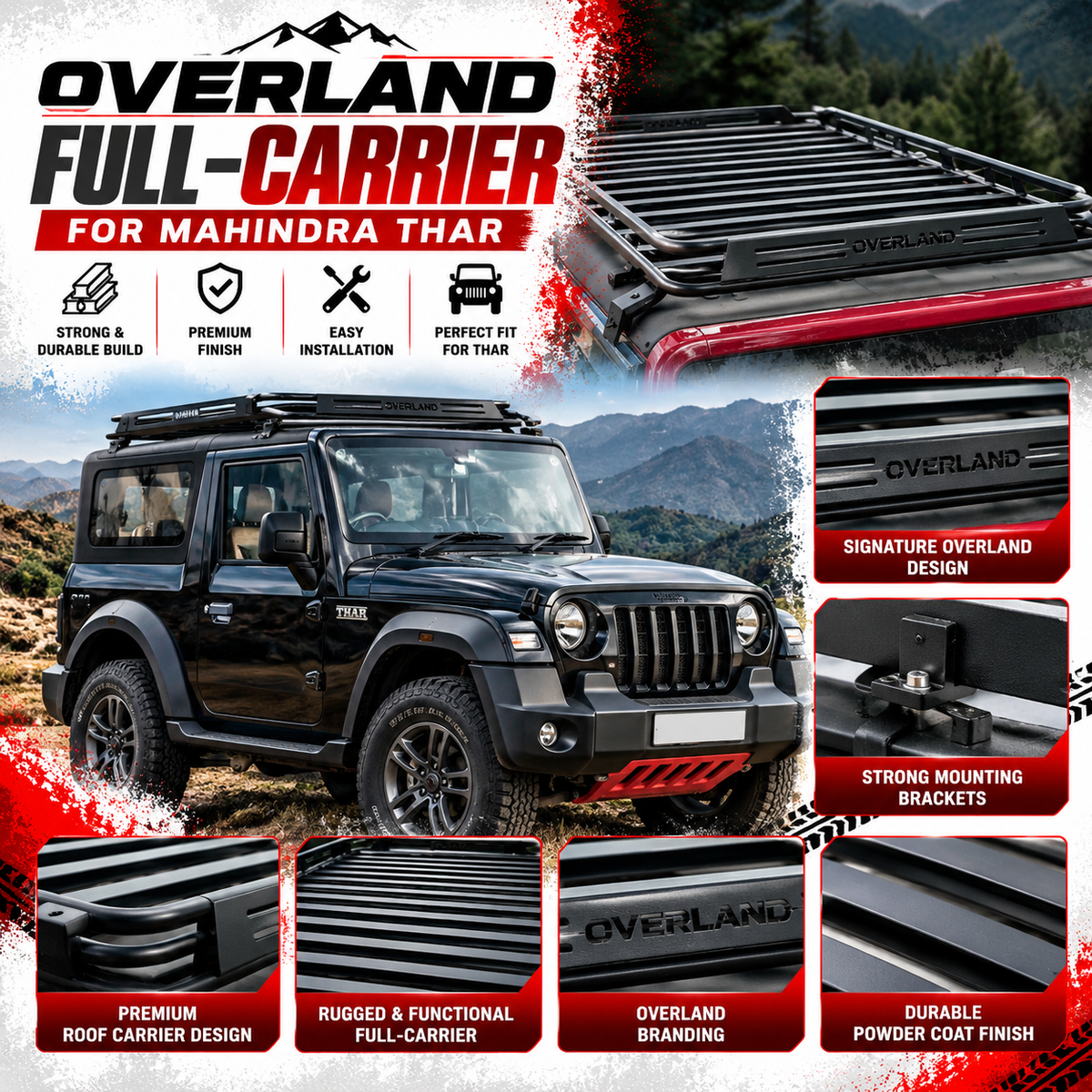 overland-full-carrier-roof-rack-mahindra-thar-3-door