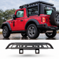 PRAD Functional Metal Footrest for Mahindra Thar 3-Door, Rugged Diamond-Plate Design with Black Finish