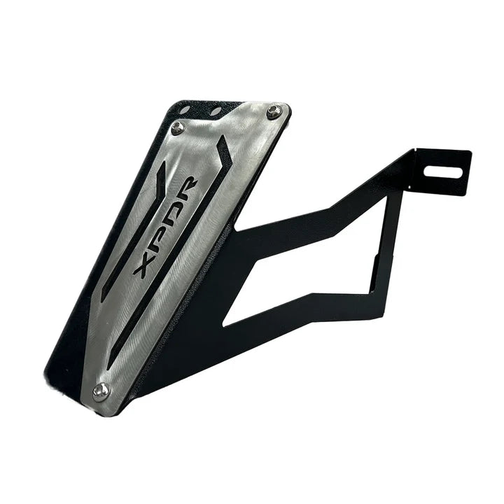PRAD Metal Dead Pedal Footrest with Black Mounting Bracket for Mahindra Thar 3-Door