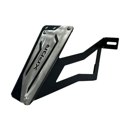 PRAD Metal Dead Pedal Footrest with Black Mounting Bracket for Mahindra Thar 3-Door