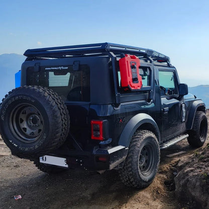 PRAD Full Roof Rack with Ladder & Jerry Can Mount
