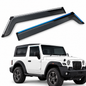 Chrome door visors for Mahindra Thar window styling