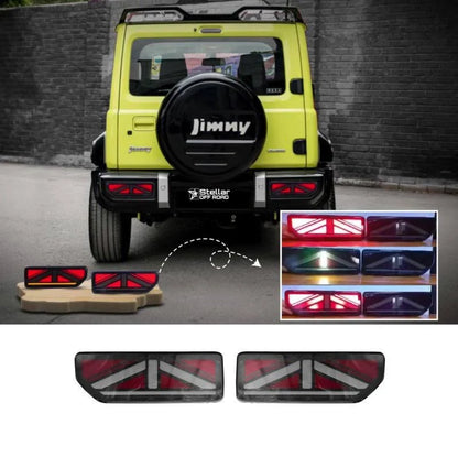 Union Jack Style Tail Lights for Jimny – Smoked